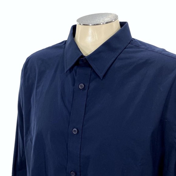 NEW UNTUCKit‎ Button Shirt 3XLC XXXLC Blue Mens $129 - Picture 4 of 5